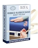 The Rubber Hugger - The Bed Sheet Holder Band - New Approach for Keeping Your Sheets On Your Mattress - No Sheet Straps, Sheet Clips, Grippers, or Fasteners. (Large Size for King Mattress)