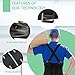 TEKOMVO Work Back Brace - Back Support Belt for Lower Back Pain Relief, Heavy Lifting, Herniated Discs - Industrial Back Brace for Work With Shoulder Straps Fits Men and Women S(25