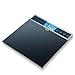Price comparison product image Beurer GS39 Talking Bathroom Scale | Glass bathroom scale XXL standing platform | Reads your weight aloud in your choice of language | 150kg loading capacity | Holds your last 4 readings