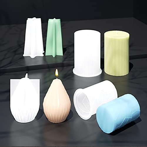 Cylinder Candle Molds Silicone, Pillar Candle Resin Molds, Candle Making Molds, Epoxy Resin Casting For Home Garden Wedding Ceremony Table Centerpiece Decoration(Pear Shape) #TOP6