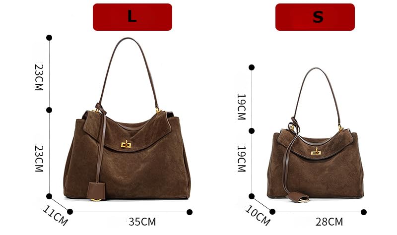 Lock Closure, Multi-Pocket Design, Spacious Work & Travel Purse Genuine Leather Tote Bag For Women Shoulder Bag2