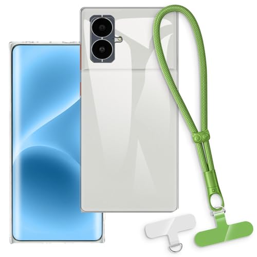 OAGELIM 2-in-1�ی�P�[�X�ƃ��X�g�X�g���b�v MOONDROP MIAD01 5G �Ƃ̌݊������� ���O���\�ȃ��j���[�h�t���d�b�J�o�[�A����~�ߕ����h�~�O���b�v�n���h�� (�N���A + �O���[��)