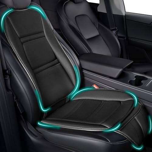 SKYJDM Car Seat Cushion with Back Support Set, Memory Foam Car Cushion with Lumbar Support Pillow, Non Slip Seat Cushion Ergonomic 1.2