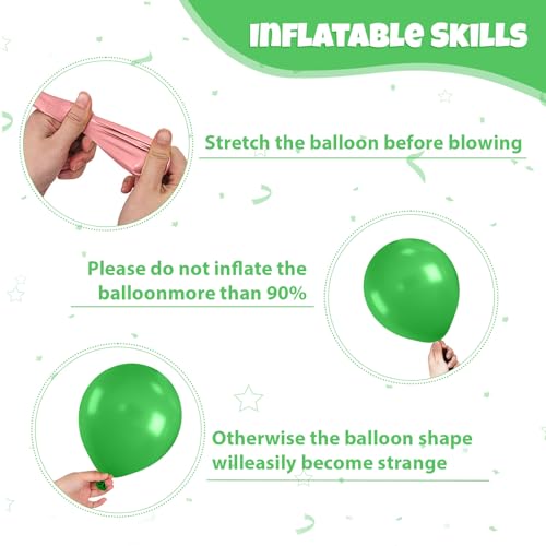 Image of Green and Brown Balloons, 50PCS 12 Inch Camouflage Green Black Brown Ballons, Dark Emerald Green Confetti Balloon for Camping Game Jungle Theme Camo Birthday Army Party Decorations