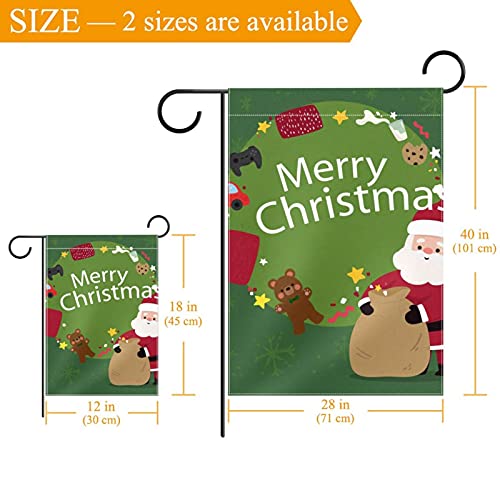 Drapeau de Noël extérieur résistant aux intempéries double face