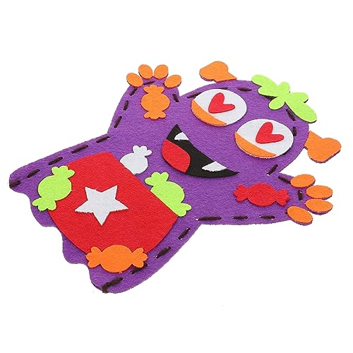 HANABASS DIY Handpuppe aus Weichem Vliesstoff Halloween Handspielzeug für Kreatives Bastelset Niedlich und Stabil als Party und Erzählfigur Kindgerechtes Puppentheater Zubehör