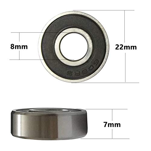 image for Generic Skateboard Ceramic Bearings Skate Bearings 608rs Longboard, Ki