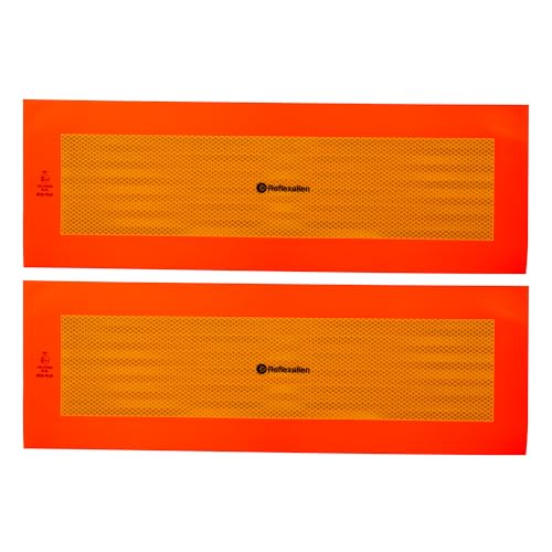 Panneau V6 adhésif véhicule long homologué haute visibilité Cofan 56,5x19,5 cm