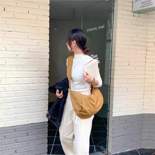 YXBQueen Crescent Crossbody Bag for Women Purses, Men Waterproof Nylon Messenger Bag, Dumpling Bag3