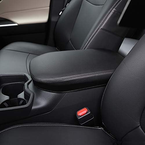Miniatura 6 de BEERTE Fundas de consola central para reposabrazos de automóvil para Toyota RAV4 2019-2025, funda negra para reposabrazos de automóvil, resistente a
