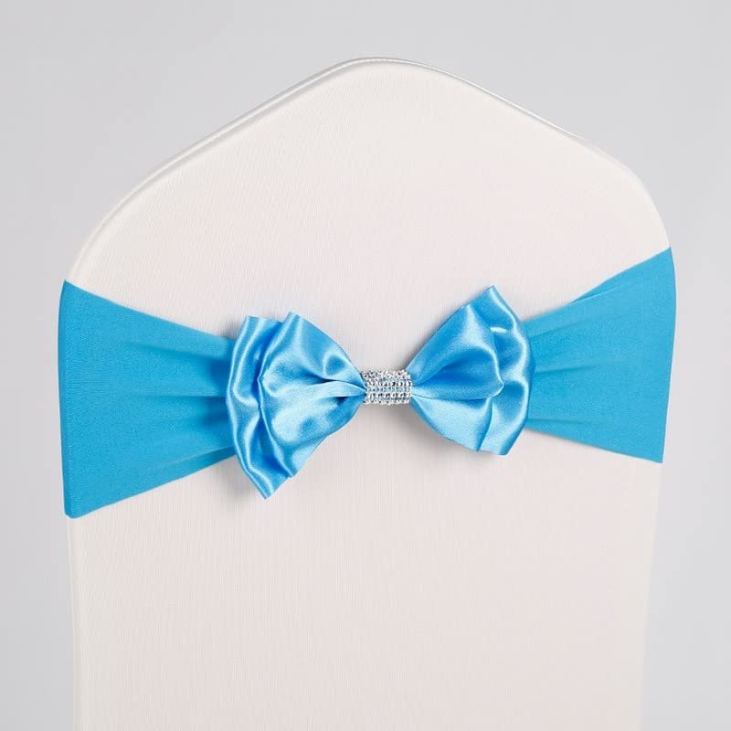 50/100 pz Nodo Sedia Nozze Decorazioni per Eventi Banchetto Mariage Festa Elastico della Copertura Posteriore Papillon Fasce Set Nastro di Raso Rosso