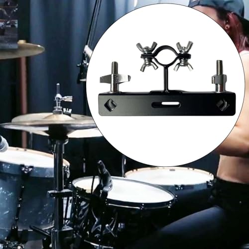 Bass Drum Cowbell Holder Clamp Cowbell Mounting Bracket Metal Support Replacement, Style A miniatura 7