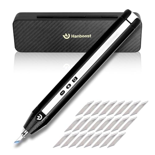 Handheld-Ultraschallschneider Kabelloses Ultraschallmesser 24 Ersatzklingen- 40.000 Schwingungen Handwerks-Schneidewerkzeug für 3D-Druckmodelle Seifenherstellung PVC Leder Kunststoff Holz