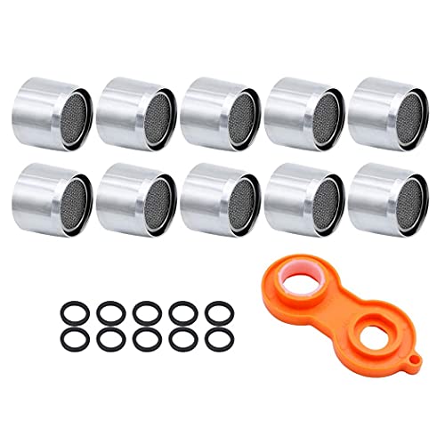 Hsthe Sea Pack de 11 aireadores M22, filtro de grifo, boquilla mezcladora de rosca interna, aireador para grifos con acero inoxidable y ABS