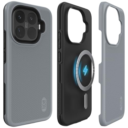 TUDIA MergeGrip [Magsafe Compatible] for Xiaomi 15T Pro 5G Case (2025) – [Military Grade Drop Tested] Dual Layer Shockproof Slim Heavy Duty Tough Protective Phone Case Cover - Gray