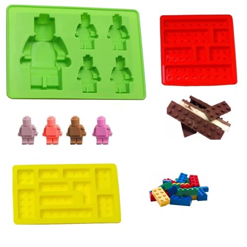 Building Brick Candy Mold Silicone Chocolate Robot...