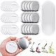 100 Stück 58mm Leere Schaltfläche Abzeichen Button Teile Button Supplies Back Button Teile für Button Maker Maschine DIY Handwerk einschließlich Metallschalen Rückabdeckung und Klarfilm