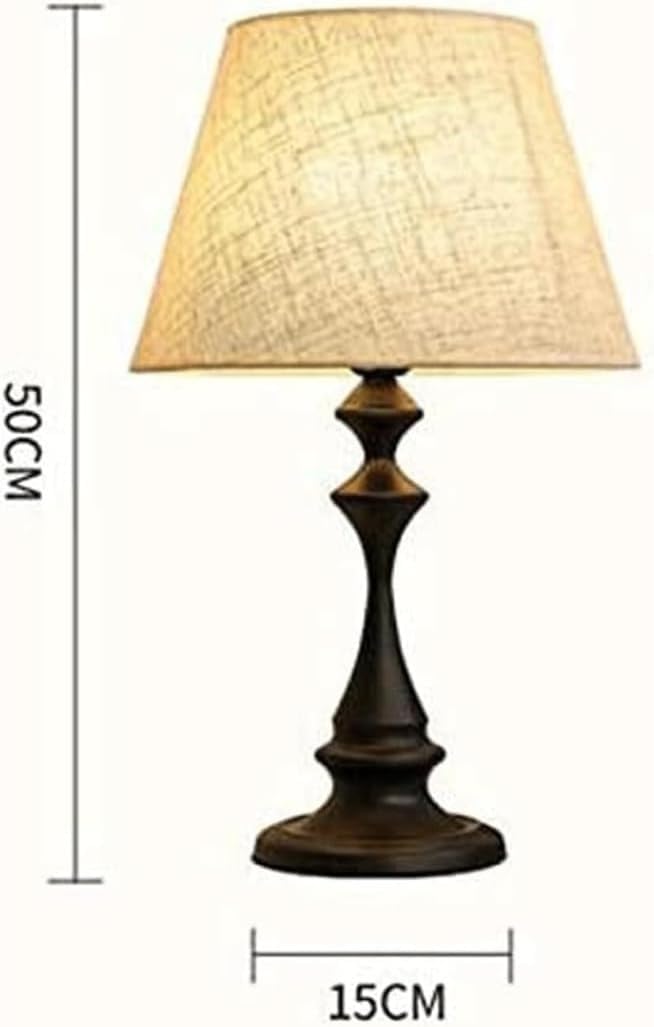 Lampada da tavolo in metallo semplice comodino con paralume in tessuto moderno lampade da tavolo per la casa Dimmer Switch