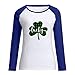 Produktbild Hniunew Langarmshirt Women Fasching Bluse St. Patricks Day Irland Karnevalshemd GrüN T-Shirt Freizeit Kurzarm Mama Oberteile Rundhalsausschnitt LangäRmeliges T-Shirt Langarm-Shirt