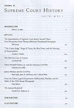 Paperback Journal of Supreme Court History: 2015, Volume 40, Number 3 (Roger B. Taney Cover) Book