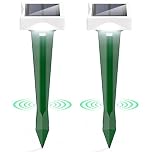 Repelente Gatos Solar con LED y 3 Modos, Paquete de 2/4 Ahuyentador Gatos para Jardín, Amplio Alcance y Protección contra el Agua Ahuyentador De Jabalies Ultrasónico para Topos, Ratas