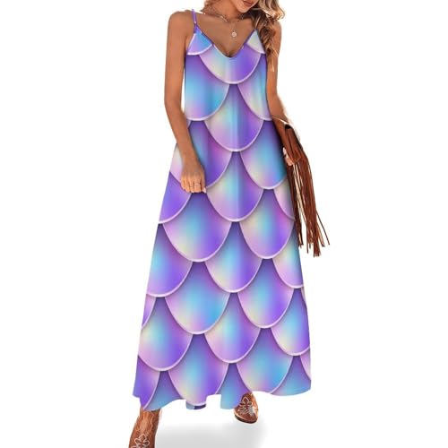 Robe maxi col V sans manches dotée d'un tissu léger et respirant