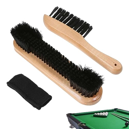 Pincel De Mesa De Bilhar Para Feltro | Kit de escova de limpeza de cabo de madeira para mesa de bilh