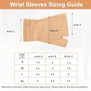 1 paio Manicotti di compressione in rame per polso, traspiranti e confortevoli Fascia da Polso per sindrome del tunnel carpale per Tunnel Carpale, Slogature, Tendinite e Artrite Unisex (beige, M)
