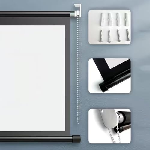 Pantalla de proyección manual 50" 4:3 para cine en casa miniatura 3
