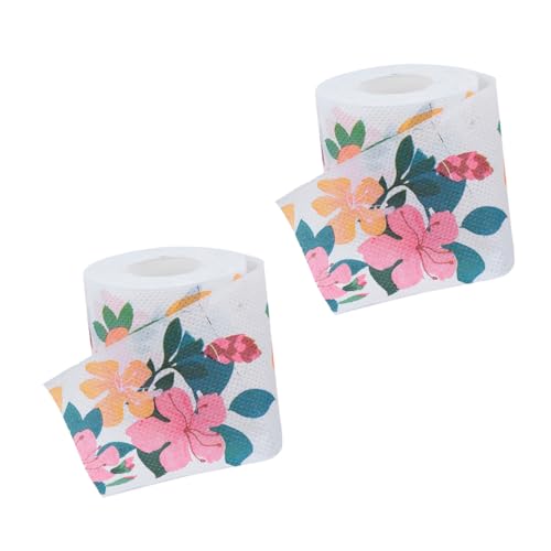 MOLUCKFU 2ボリュームカラフルな印刷トイレットペーパー 巻パック 使い捨てナプキン 実用的で美しいデザイン 滑らかで肌に優しい 家用 友人への贈り物に