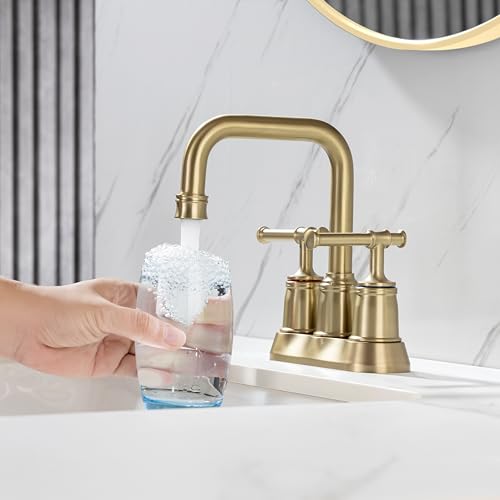 Grifo de baño de 4 pulgadas con desagüe de barra de elevación para lavabo 7