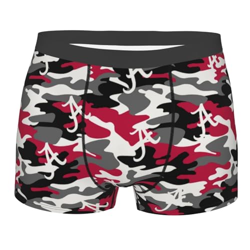 Alabama Camouflage Mens Boxer Briefs Moisture Wicking And Breathable Boxer Briefs For Men