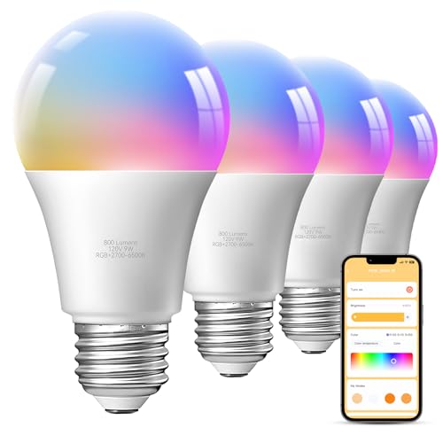 TJOY 4 Pack Smart Light Bulbs