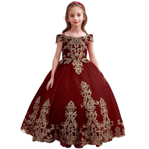 ABAO SISTER Flower Girls Princess Pageant Dreses Party Prom Puffy Ball Gowns Formal Dresses4