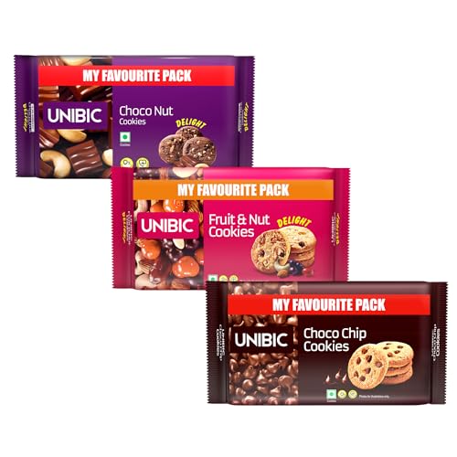 Unibic Foods India Pvt LTD Assorted Cookies|Fruit & Nut, Choconut, Chocochip|Combo Gift Pack|Pack Of 3|900 Gm (B0D3HRVYF3) Amazon Price History, Amazon Price Tracker