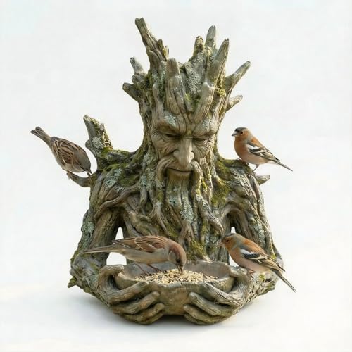 Big Foot Bird Feeder Tree Bird Feeder Sculpture Large Waterproof Tree Mounted Resin Bird Feeder for Outdoors Garden Accessories Perfect for Attracting Backyard Wildlife