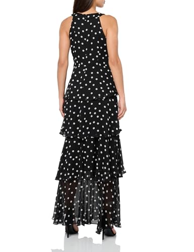Image of Tommy Hilfiger Women's Sleeveless Halter Neck Tiered Skirt Maxi Dress