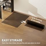 HOMCOM Chair Mat for Hard Floors, 90 x 120 cm Non-Slip Floor Mats for Wood/Tile Protection, Office & Home, Black - Image 4