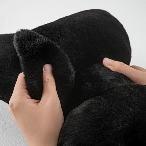 Image of Throw Pillows Bow Pillow Butterfly Shaped Decorative Cute Pillows for Bed Sofa Home Decor,Black 14.5 * 12inch
