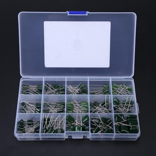 Kit condensateurs film polyester 100V de 150 pièces pour circuits de bypass électroniques
