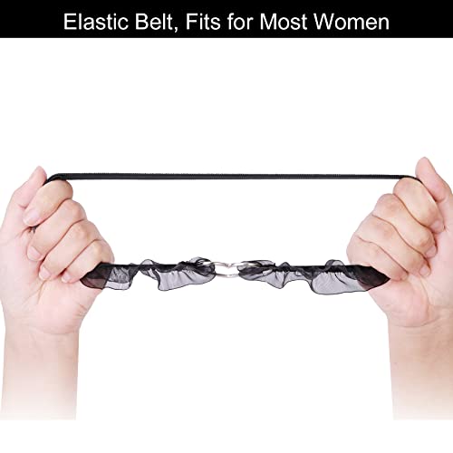 2PCs Adjustable Heart Lace Thigh Garter, Elastic Leg Garters Belt for Women Parties, Black/Red/Pink/White3