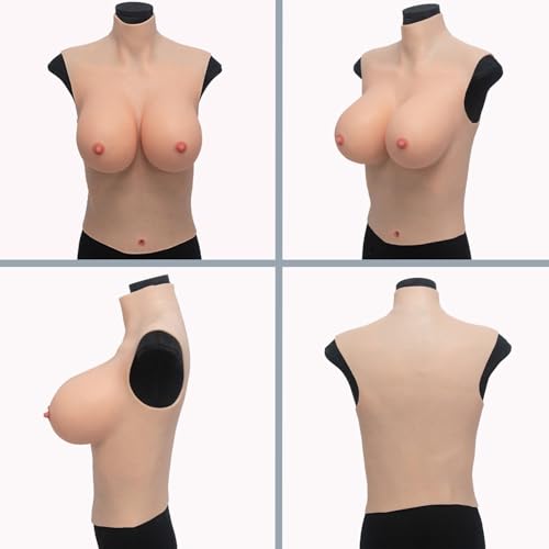 Silicone Breast SIlicone Breastplate Halfbody C-H Cup Breastform Fake Breasts for Crossdresser Transgender Dragqueen2