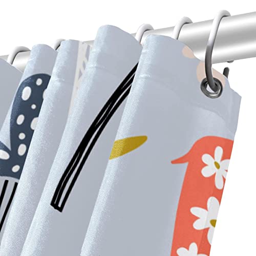 Rideau de douche imperméable éléphant coloré 183x183 cm - 6