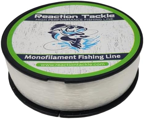 Reaction Tackle Monofilament Fishing Line- Strong and Abrasion-Resistant Nylon Mono Fishing Line, Freshwater and Saltwater Fishing Line Clear 40/420
