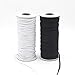 Produktbild Schwarzes und weißes Elastikband, flach, je 10 m. Elastisches Gummiband für verschiedene Kleidungsstücke 3mm x 10meters weiß