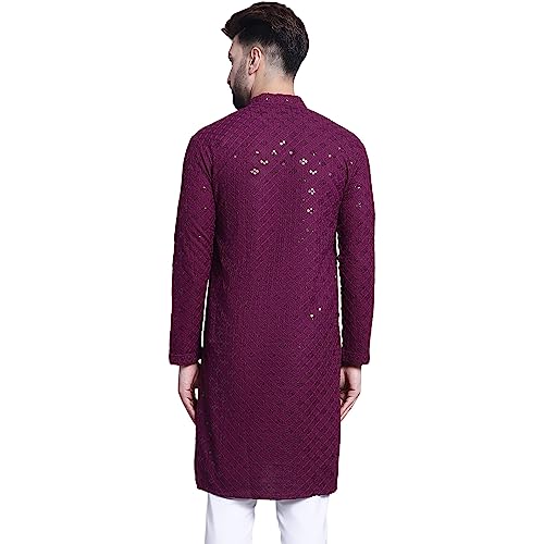 Image of SOJANYA (Since 1958 Timeless Charm: Pure Cotton Sequence Kurta for Special Occasions