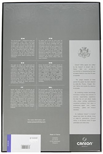 Canson Infinity Rag Photographique Fine Art Paper, 210 Gram, 8.5 x 11 Inch, 25 Sheets