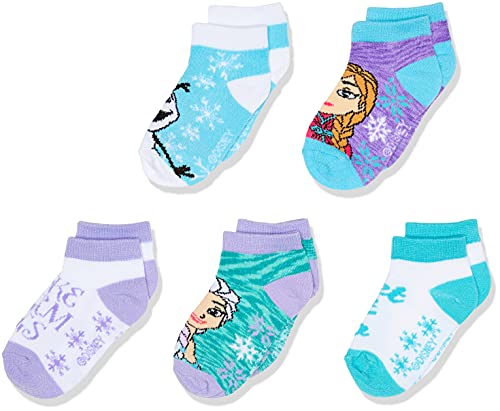 Disney Girls' Frozen 5 Pack Shorty Socks