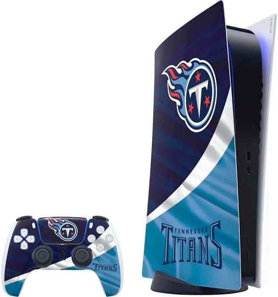 Skinit Decal Gaming Skin Compatible with PS5 Bundle - Officially Licensed NFL Tennessee Titans Design