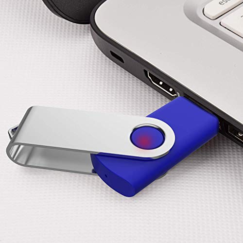 20 Pack 2Gb Flash Drive Bulk Usb Memory Stick Thumb Drive Bulk Swivel Design Blue #TOP7